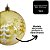 Bola de Natal Decorada Print Mix Dourada Translúcida Luxo 10cm - Magizi - Imagem 3