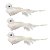 Kit 3 Pombas Branca Natal Plumas e Lantejoulas 12cm com Presilha - Magizi - Imagem 1