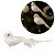 Kit 2 Pombas Branca Natal Plumas e Lantejoulas 12cm com Presilha - Magizi - Imagem 3