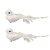 Kit 2 Pombas Branca Natal Plumas e Lantejoulas 12cm com Presilha - Magizi - Imagem 1