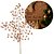 Jogo 2 Galhos Multi Folhagem Natal Glitter Rosê Gold 80cm - Magizi - Imagem 3