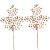 Jogo 2 Galhos Multi Folhagem Natal Glitter Rosê Gold 80cm - Magizi - Imagem 6