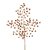 Galho Multi Folhagem Natal Glitter Rosê Gold 80cm - Magizi - Imagem 1
