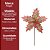 Flor Bico de Papagaio Veludo Rosê Pick Natal Glitter Dourado 24cm - Magizi - Imagem 5