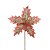 Flor Bico de Papagaio Veludo Rosê Pick Natal Glitter Dourado 24cm - Magizi - Imagem 1