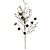 Jogo 2 Galhos Decor Natal Folhagens Berries Branco e Pinhas Rústico 62cm - Magizi - Imagem 3