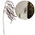Jogo 2 Galhos Natal Haste Lateral Folhagens Glitter Cobre 87cm - Magizi - Imagem 3