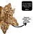 Kit 3 Flores Bico de Papagaio Pick Natal Veludo Arabesco Glitter Dourado 28cm - Magizi - Imagem 5