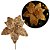Flor Bico de Papagaio Pick Natal Veludo Arabescos Glitter Dourado 28cm - Magizi - Imagem 3