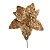 Flor Bico de Papagaio Pick Natal Veludo Arabescos Glitter Dourado 28cm - Magizi - Imagem 1