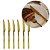Jogo 6 Facas para Churrasco Aço Inox Dourado Premium Ibiza - Tuut - Imagem 3