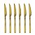 Jogo 6 Facas para Churrasco Aço Inox Dourado Premium Ibiza - Tuut - Imagem 1