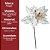 Flor Bico de Papagaio Pick Natal Veludo Off White Borda Glitter Champanhe 20cm - Magizi - Imagem 6