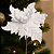 Flor Bico de Papagaio Pick Natal Textura Veludo Branco 22cm - Magizi - Imagem 2