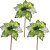 Jogo 3 Flores Bico de Papagaio Verde Mescla Pick Natal Luxo 20cm - Magizi - Imagem 1