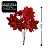 Jogo 2 Buquês Mini Bico de Papagaio Natal Veludo Vermelho 5 Flores - Magizi - Imagem 3