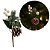Galho Natalino Pick Folhagens Pinha, Guizo e Berries Branco Nevado 21cm - Magizi - Imagem 6