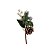 Galho Natalino Pick Folhagens Pinha, Guizo e Berries Branco Nevado 21cm - Magizi - Imagem 1