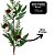 Galho Natalino Folhagens, Pinhas e Berries Branco Nevado 65cm - Magizi - Imagem 6