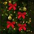 Conjunto 9 Laços Decorativo Natal Vermelho Camurça 9x10cm - Magizi - Imagem 2