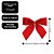 Conjunto 6 Laços Decorativo Natal Vermelho Camurça 9x10cm - Magizi - Imagem 4
