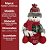 Boneco de Neve Sentado Decorativo Natal Pelúcia Saco Feliz Natal Vinho e Verde 20cm - Imagem 7