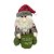 Papai Noel Sentado Decorativo Natal Pelúcia Saco Feliz Natal Vinho e Verde 20cm - Imagem 5