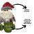 Papai Noel Sentado Decorativo Natal Pelúcia Saco Feliz Natal Vinho e Verde 20cm - Imagem 3