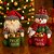 Papai Noel Sentado Decorativo Natal Pelúcia Saco Feliz Natal Vinho e Verde 20cm - Imagem 2