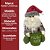 Papai Noel Sentado Decorativo Natal Pelúcia Saco Feliz Natal Vinho e Verde 20cm - Imagem 7