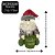 Papai Noel Sentado Decorativo Natal Pelúcia Saco Feliz Natal Vinho e Verde 20cm - Imagem 4