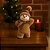Boneco de Neve Natalino Decorativo Pelúcia Marrom Claro Gorro Xadrez e Nariz de Cenoura 20cm - Imagem 2