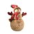 Boneco de Neve Decorativo Natal em Pelúcia com Gorro e Cachecol Crochê Vermelho 30cm - Imagem 1