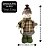 Jogo Papai Noel e Boneco de Neve Decorativo Natal Pé Pelúcia Xadrez Verde Cachecol e Gorro Crochê 40cm - Imagem 4