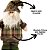 Jogo Papai Noel e Boneco de Neve Decorativo Natal Pé Pelúcia Xadrez Verde Cachecol e Gorro Crochê 40cm - Imagem 7