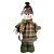 Boneco de Neve Decorativo Natal em Pé Pelúcia Xadrez Verde Premium Cachecol e Gorro Crochê 40cm - Imagem 1