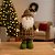 Papai Noel Decorativo Natal em Pé Pelúcia Xadrez Verde Premium Roupa e Gorro Crochê 40cm - Imagem 2