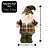 Papai Noel Decorativo Natal em Pé Pelúcia Xadrez Verde Premium Roupa e Gorro Crochê 40cm - Imagem 4