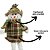 Jogo Papai Noel e Boneco de Neve Decorativos Natal Pelúcia Sentados Perna Mole Xadrez Verde e Champanhe Cachecol Crochê - Imagem 4