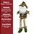 Papai Noel Decorativo Natal Pelúcia Sentado Perna Mole Xadrez Verde e Champanhe Crochê 40cm - Imagem 6
