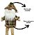 Papai Noel Decorativo Natal Pelúcia Sentado Perna Mole Xadrez Verde e Champanhe Crochê 40cm - Imagem 3