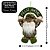 Jogo 2 Guirlandas Placa Feliz Natal Madeira Papai Noel e Boneco de Neve Pelúcia Verde Xadrez Cachecol e Gorro Crochê 30c - Imagem 6