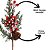 Pick Natalino Galho Decorativo com Folhagens, Pinhas e Cereja Nevada 30cm - Imagem 3