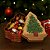 Jogo 2 Latas Decorativa Natal Multiuso Metal Tampa Pinheiro Verde e Vermelho Xadrez 18cm - Imagem 2