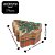 Jogo 2 Latas Decorativa Natal Multiuso Metal Tampa Pinheiro Verde e Vermelho Xadrez 18cm - Imagem 4