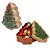 Jogo 2 Latas Decorativa Natal Multiuso Metal Tampa Pinheiro Verde e Vermelho Xadrez 18cm - Imagem 1