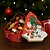Jogo 2 Latas Decorativa Natal Multiuso Metal Tampa Árvore de Natal Personagens Merry Christmas 18cm - Imagem 2