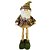 Papai Noel Decorativo Natal Pelúcia Champanhe e Verde Xadrez Pernas Retráteis Extensoras 55cm a 75cm e Gorro Crochê - Imagem 1