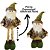 Papai Noel Decorativo Natal Pelúcia Champanhe e Verde Xadrez Pernas Retráteis Extensoras 55cm a 75cm e Gorro Crochê - Imagem 7
