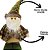 Papai Noel Decorativo Natal Pelúcia Champanhe e Verde Xadrez Pernas Retráteis Extensoras 55cm a 75cm e Gorro Crochê - Imagem 6